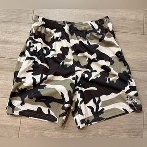 Men's Stussy Basic Mesh Shorts 112335 Snow Camo Size L Large New with Tags